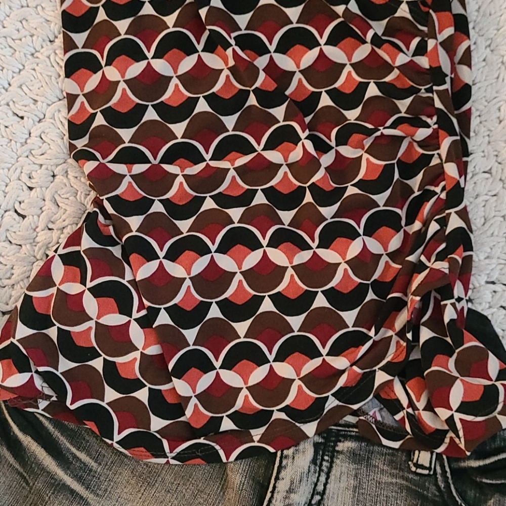 Sale Bo Ho Medium Top Mod Retro Multi Top - image 8